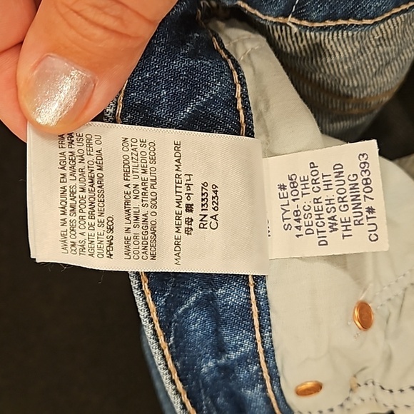 💕MOTHER SUPERIOR💕 The Ditcher Crop Jeans ~ Hit The Ground Running 27 NWOT - Picture 16 of 16